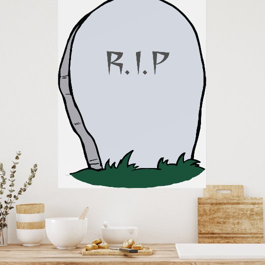 RIP Gravestone Poster (Keuken)