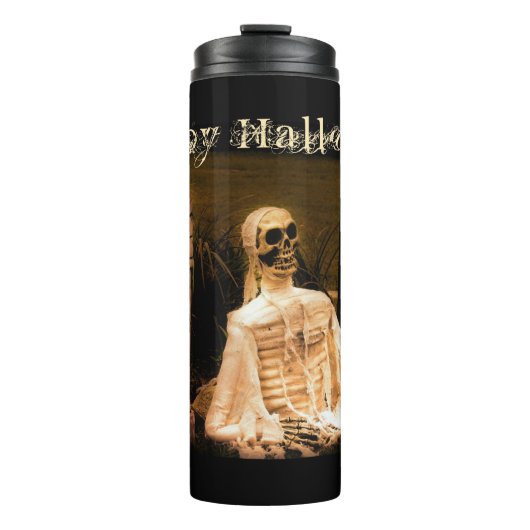 RIP Graveyard met Skeleton Thermosbeker (Voorkant)