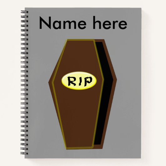 RIP Halloween café de Doom Carnet Spiral (Devant)