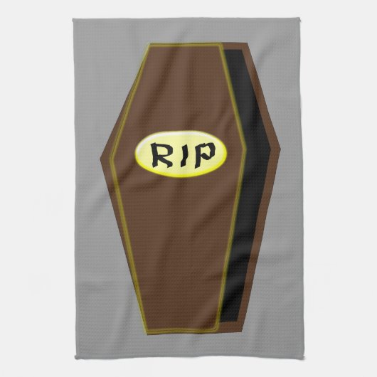RIP Halloween café de Doom serviette de cuisine (Vertical)