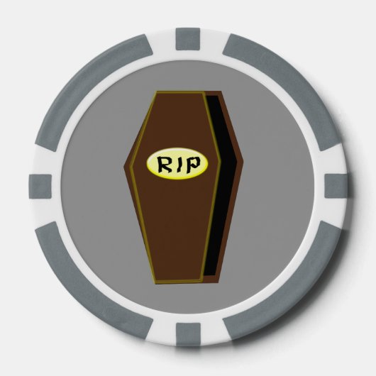 RIP Halloween Coffin van Doom Poker Chips (Voorkant)