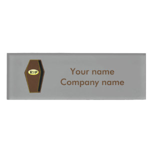 RIP Halloween Coffin van Gepersonaliseerd Gezoem Naambadge