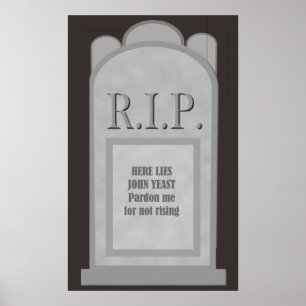 RIP Halloween Hier Lies J. Poster van YEast Tombst