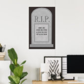 RIP Halloween Ici Est Fred Tombstone Poster (Bureau à domicile)