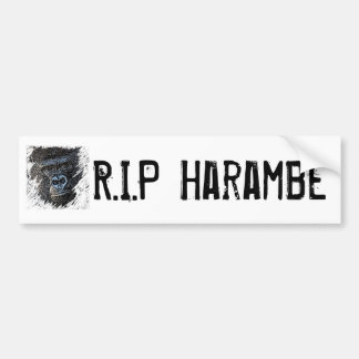 RIP Harambe Bumpersticker
