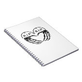 RIP, hartvormig ontwerp gemaakt van grafstenen, en Notitieboek (Rechterzijde)
