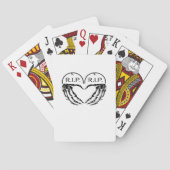 RIP, hartvormig ontwerp gemaakt van grafstenen, en Pokerkaarten (Achterkant)
