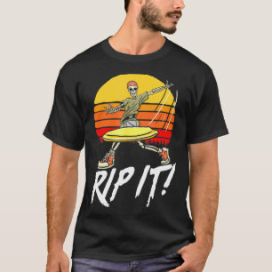 Rip It Disc Golf Dead Driver Skelet Skul T-shirt