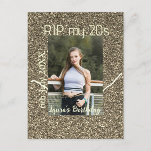 RIP mijn 20'ers zilveren gouden verjaardag voeg na Briefkaart