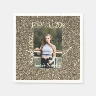 RIP mijn 20'ers zilveren gouden verjaardag voeg na Servet
