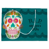 RIP mijn 20s Custom Age Sugar Skulls Verjaardag Groot Cadeauzakje (Achterkant)