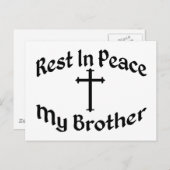 RIP mijn broer Briefkaart (Voorkant / Achterkant)