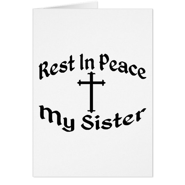 RIP Mijn zuster (Voorkant)