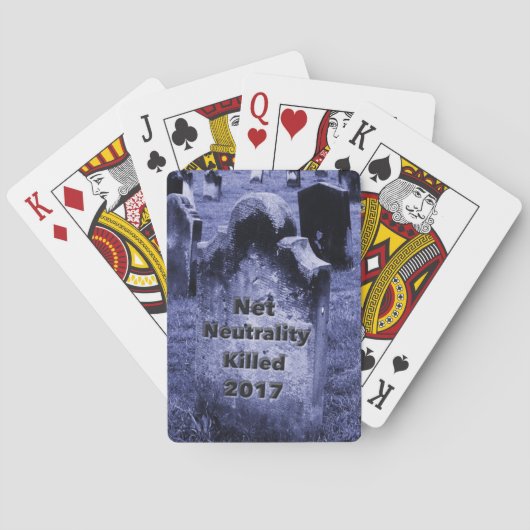 RIP Net Neutrality Gravestone Speelkaarten (Achterkant)
