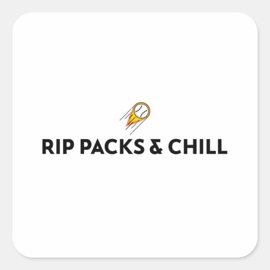 Rip Packs & Chill T-shirt Vierkante Sticker (Voorkant)
