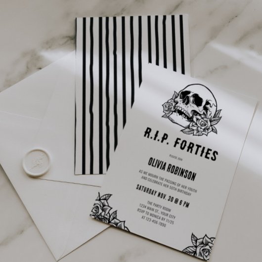 RIP Quarties 50e anniversaire Invitation