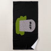 RIP Serviette de plage Tombstone (Devant)