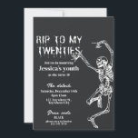 RIP To My Twenties 30th Birthday Party Invitation<br><div class="desc">Fêtez la transition vers une nouvelle décennie avec notre modèle d'invitation "RIP to My Twenties". Ce design numérique capte l'essence de l'humour et de la nostalgie, ce qui le rend parfait pour une célébration mémorable. Dites adieu à votre esprit d'une vingtaine d'années et bienvenue aux aventures passionnantes qui vous attendent....</div>