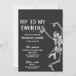 RIP To My Twenties 30th Birthday Party Invitation