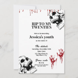RIP To My Twenties 30th Birthday Party Invitation