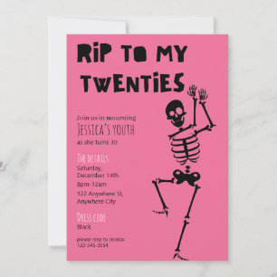 RIP To My Twenties 30th Birthday Party Invitation