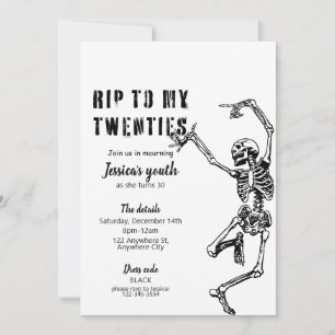 RIP To My Twenties 30th Birthday Party Invitation