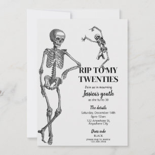 RIP To My Twenties 30th Birthday Party Invitation