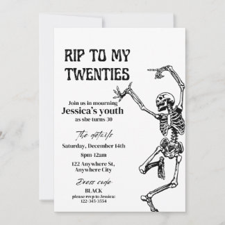 RIP to My Twenties Birthday Party Invitation
