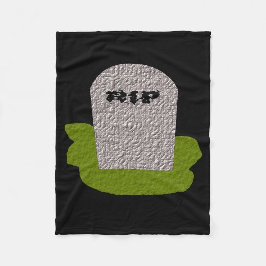 RIP Tombstone Fleece Blanket Deken (Voorkant)
