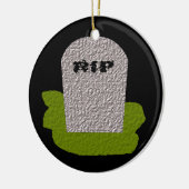 RIP Tombstone Happy Halloween Custom Keramisch Ornament (Links)