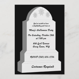 RIP Tombstone Party Uitnodiging