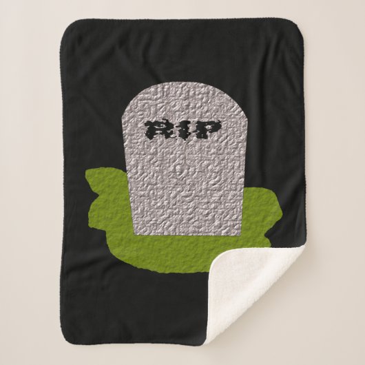 RIP Tombstone Sherpa Blanket Deken (Voorkant)