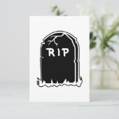 RIP Tombstone-uitnodigingen Kaart (Staand voorkant)