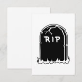 RIP Tombstone-uitnodigingen Kaart (Voorkant / Achterkant)