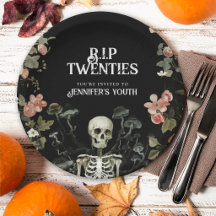 RIP Twintiger Skeleton Bloem 30e Verjaardagsfeestj