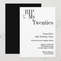 RIP Twintigers 30e Verjaardagsfeestje Minimaal