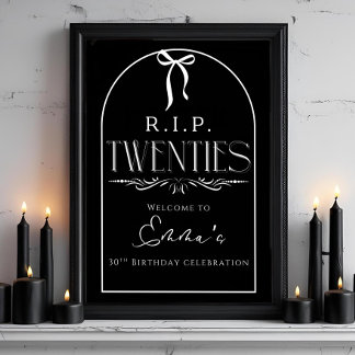 RIP voor Mijn 20-er Jaren Welkom Poster: Gotische  Poster