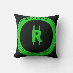 RipCoin - En Code Nous Avons Confiance Coussin de