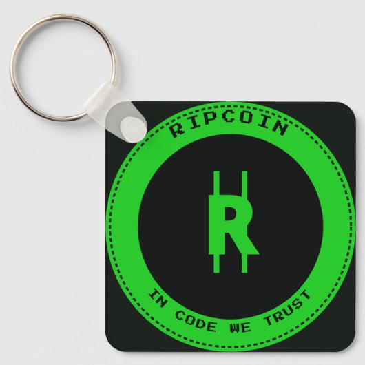 RipCoin - In Code We Trust Sleutelhanger (Voorkant)