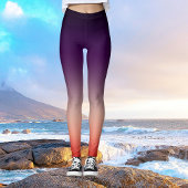Ripe Blackberry Raspberry Shadow Ombre Tie Dye Leggings