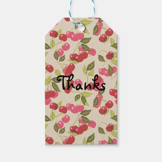 Ripe cherry cadeaulabel (Voorkant)