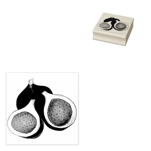 Ripe Fresh Sliced Summer Turkey Fig Tree Rubberstempel (Gestempeld)