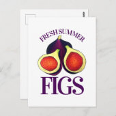 Ripe Fresh Summer Figs Fig Tree Food Briefkaart (Voorkant / Achterkant)