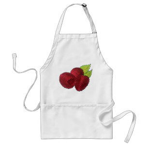 Ripe Fresh Summer Red Raspberries Fruit Kitchen Standaard Schort