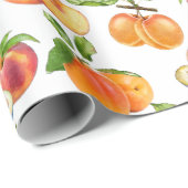 Ripe perziken, abrikozen en pompelmoezen cadeaupapier (Rol Hoek)