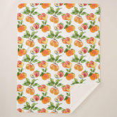 Ripe perziken, abrikozen en pompelmoezen sherpa deken (Voorkant)