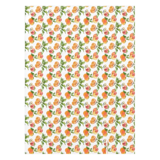 Ripe perziken, abrikozen en pompelmoezen tafelkleed (Voorkant)