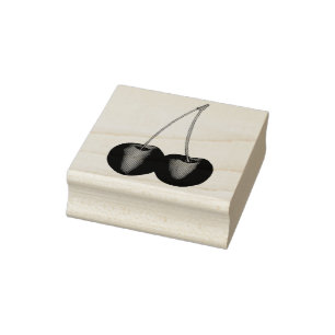 Ripe Red Cherry Cherry Summer Stone Fruit Foodie Rubberstempel