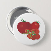 Ripe Red Tomaten Ronde Button 7,6 Cm (Voorkant /achterkant)