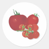 Ripe Red Tomaten Ronde Sticker (Voorkant)